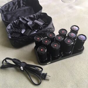 T3 Black Hair Rollers Set